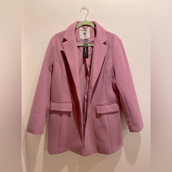 Allegra K, Size XL, Pink, Notched Lapel Single Breasted Coat - NWT - Picture 4 of 15